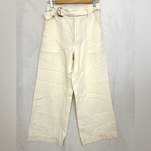 & Other Stories Cream Trousers with tortoiseshell-style Buckle
